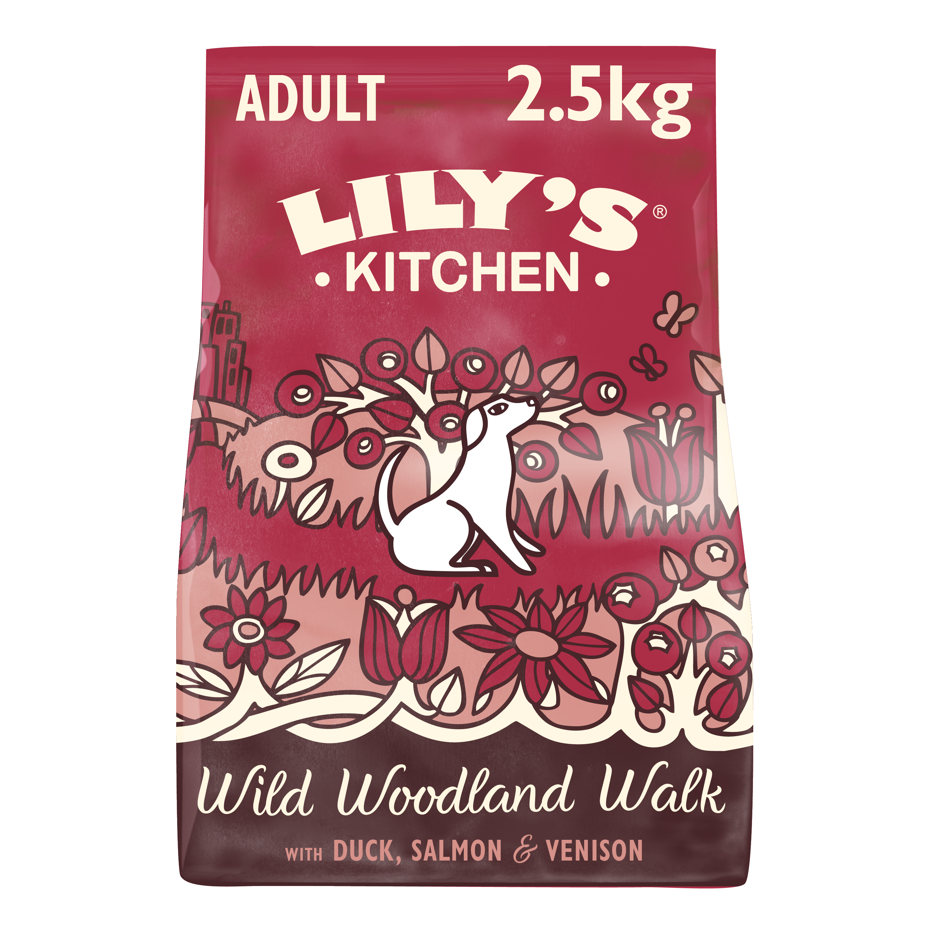 Lily's Kitchen Lily'S Kitchen Grain Free Woodland Duck Venison Adult Dry Dog Food pet food packaging